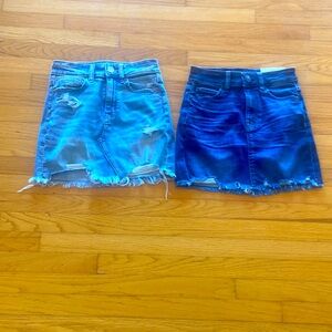 American Eagle high rise mini denim skirts .